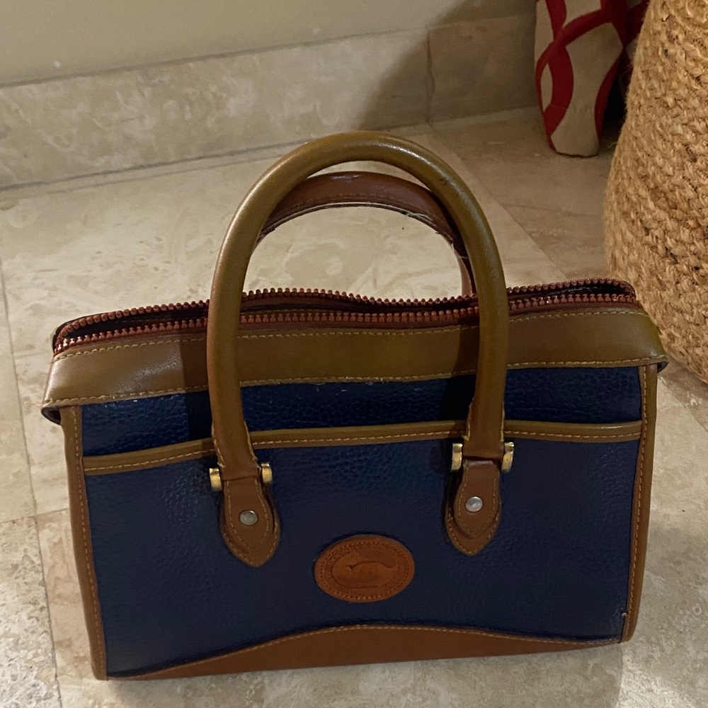 Dooney & Bourke Brown and Blue Bag